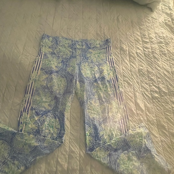 Lilly Pulitzer Bal Harbour Palazzo Pants Bennet Blue Wide Leg Tropic Size Large - Picture 5 of 8